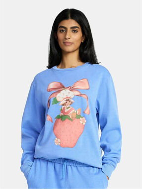 The World of Strawberry Shortcake Graphic Sweatshirt - Blue - Size L